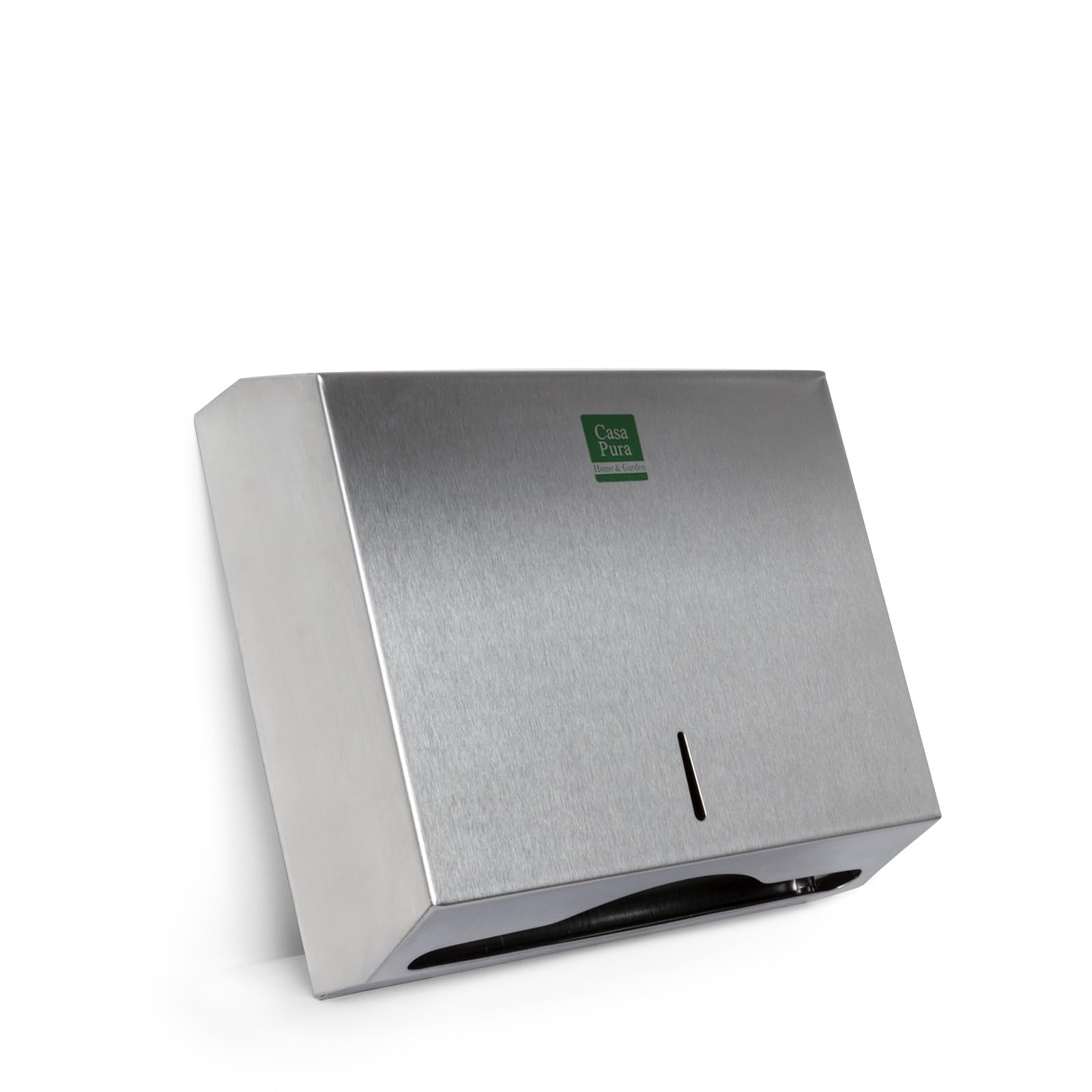 Floordirekt Stainlesssteel Stainless Steel Paper Dispenser For 250 To 400 Paper Towels - Lockable With 2 Keys - Towel Dispenser Including Mounting Material - Folding Towel Dispenser Paper Towel Dispenser C/V Fold