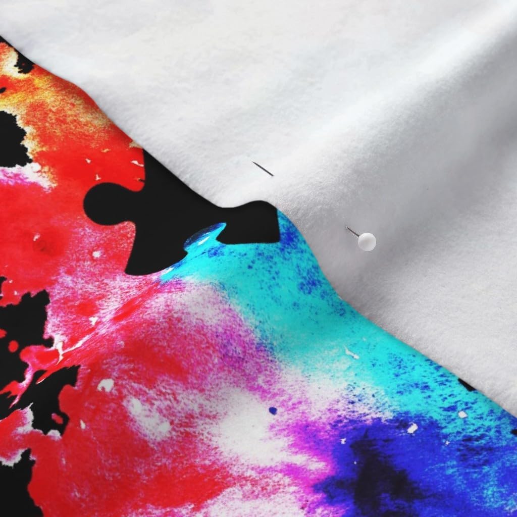 Spoonflower Fabric - Watercolor Autism Awareness Puzzle Piece Printed on Polartec(R) Fleece Fabric by The Yard - Sewing Blankets Loungewear and No-Sew Projects