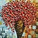 baccow Oil Paintings 2424", 3D Wall Art Red Orange Flower Vases Decorations, Blooming Flower Paintings Framed Wall Pictures for Dining Room Bedroom Office Kitchen Walls