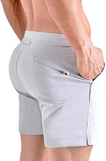 Rounderbum Mens H2O Padded Swim Shorts Quick-Dry Butt Enhancing Beach Shorts with Lining & Pockets