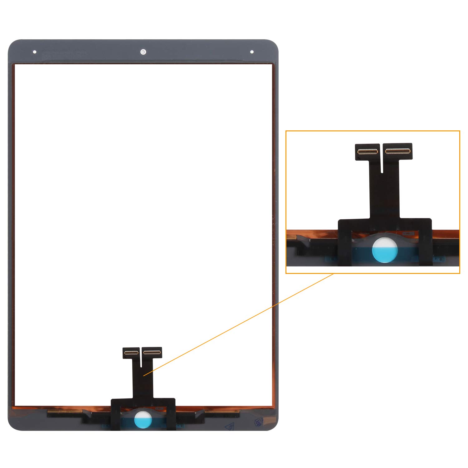 Écran Tactile De Remplacement Pour IPad Pro 10.5 (A1701/A1709) - Verre Trempé Noir - Sans LCD