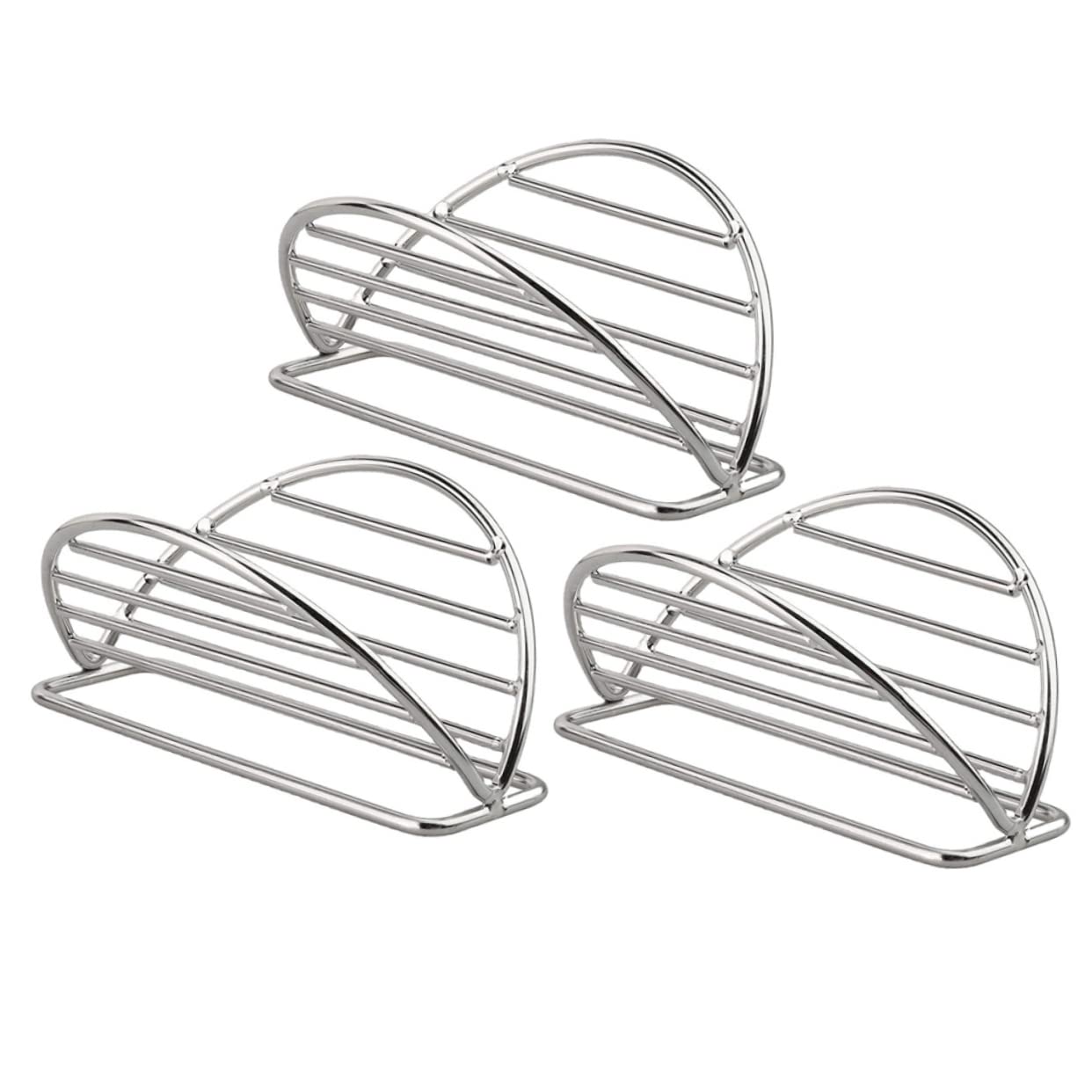 Garneck Taco Holder Stand 3 Piece Set Stainless Steel Baked Taco Rack Pancake Stand for Family