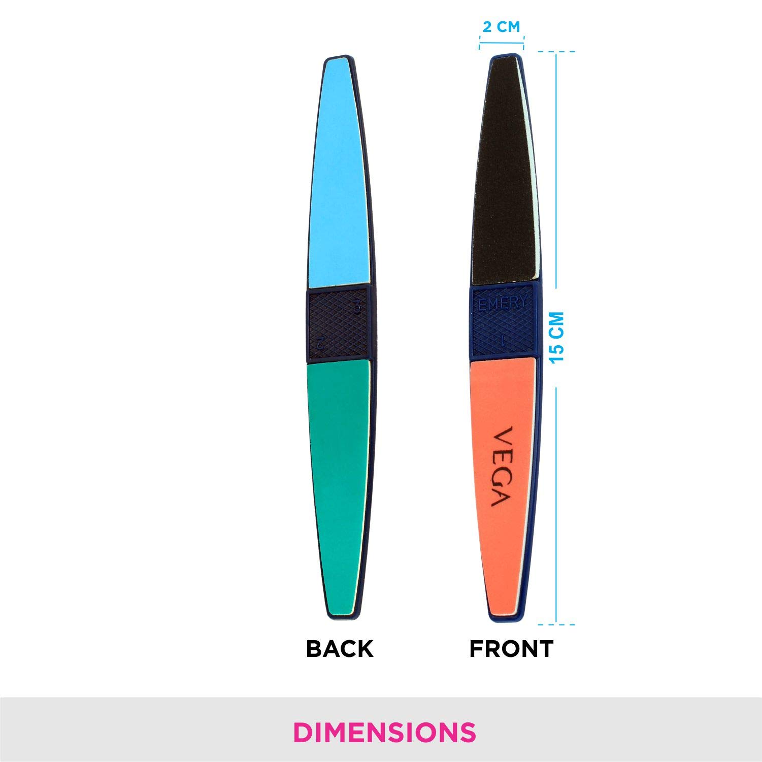 Vega Nail Buffer & Vega Large Nail Clipper, Black - 1 Pc - Image 3 thumbnail