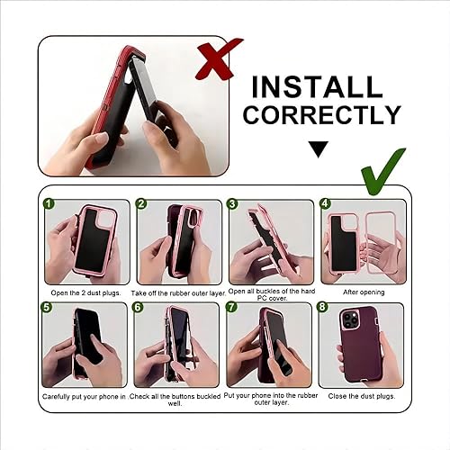 Miniatura 7 de FOGEEK Case for Samsung Galaxy S24 Ultra (2024), 3-Layer Super Full Heavy Duty Rugged Case Belt Clip Holster Kickstand Protective Case Cover (Black