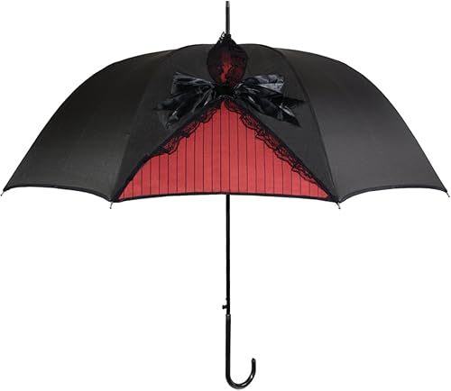 Miniatura 2 de Kung Fu Smith Sombrilla de encaje negro para mujer sombrilla vintage victoriana resistente al viento sombrilla de lluvia británica Londres