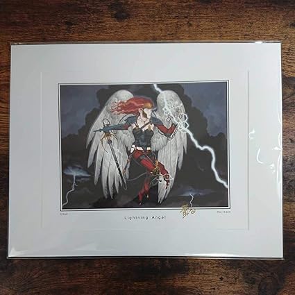 っていただ マジック ザ ギャザリング 稲妻の天使 イラストレーターサイン入りアートプリント 複製原画の通販 By Mtg Bank S Shop マジックザギャザリングならラクマ コレクショ