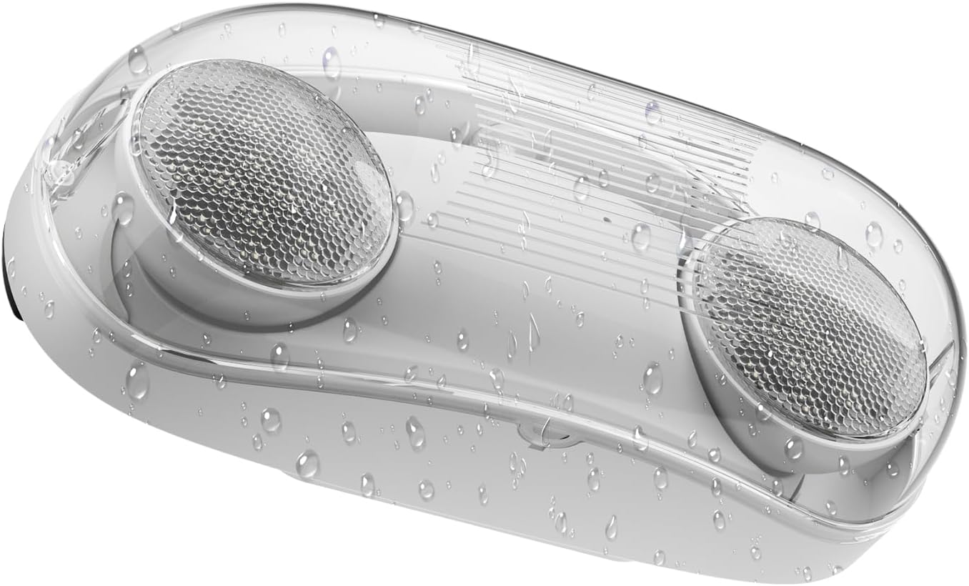 Spectsun 1 Pack Out of doors Emergency Mild with Battery Backup, Exterior Emergency Exit Lights Hardwired, Moist Location LED Egress Lights, Waterproof Business Lighting Fixture, 120-347V, UL Listed.