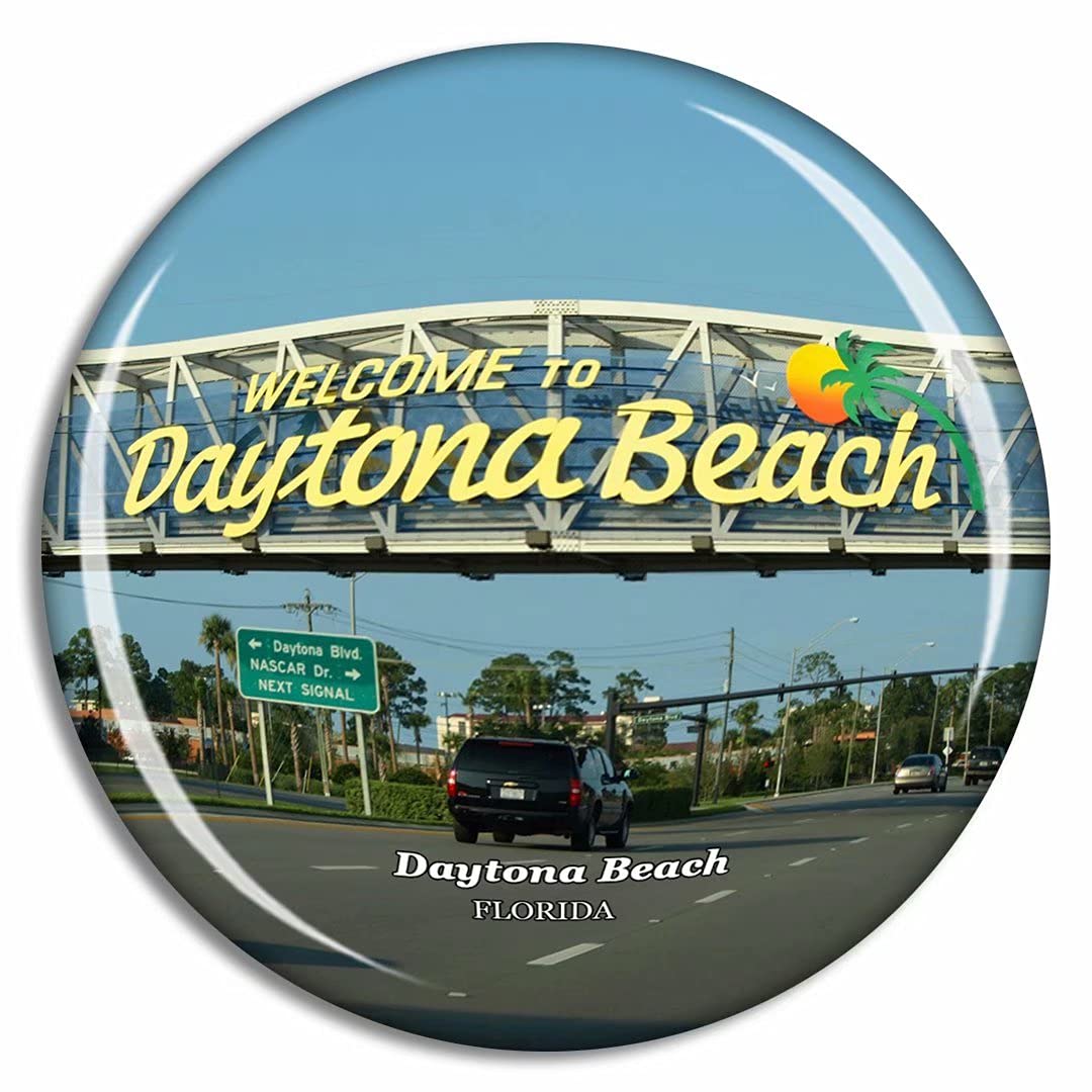 Weekino Daytona Beach Florida Usa Fridge Magnet Travel Gift Souvenir Collection 3D Crystal Glass