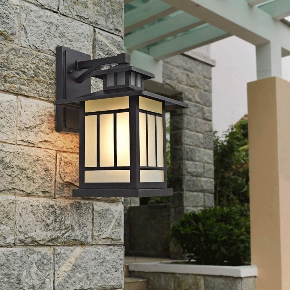 IUokLU Wall Sconce Light Fixture IP54 Waterproof Vintage Outdoor Garden Wall Sconce Lighting Rustproof Aluminum External Villa Patio Courtyard Porch Wall Lamp Glass Lantern E27 Balcony Co