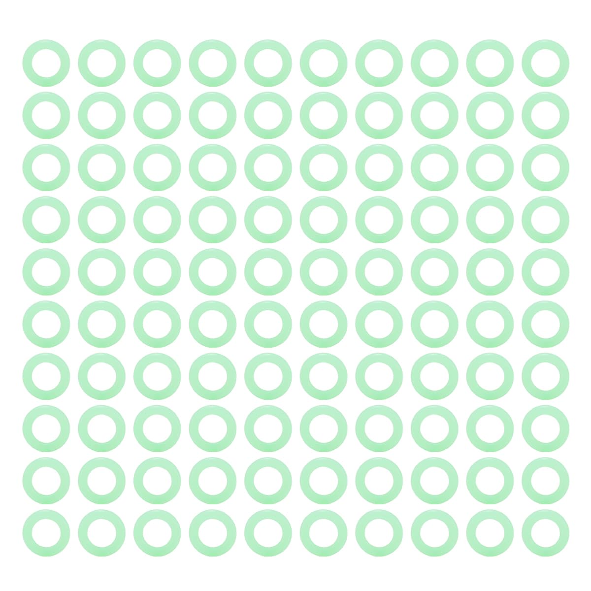 Nicear 100PCS Fishing Bite Alarm O Rings Glow-In-The-Dark Silicone Rings for Outdoor Camping and Fishing