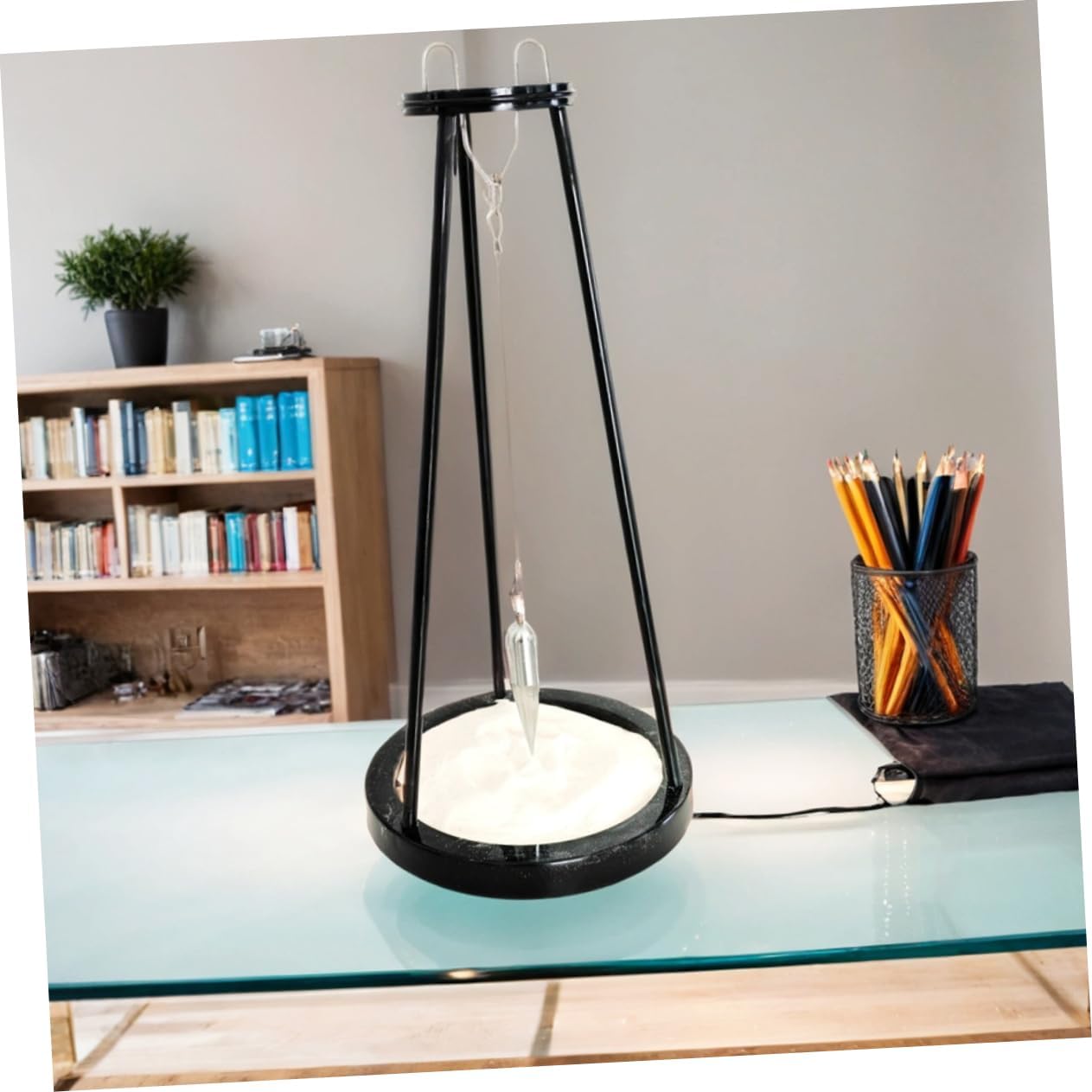 VICASKY Storage Pendulum Sand Plate Desktop Modern Office Decor Metal Yard Decor Unique Home