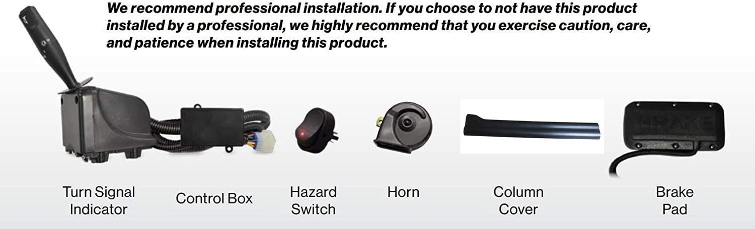 Dr.Acces Golf Cart Turn Signal Kit with Horn Brake Light Switch, 9-Pin Plug Upgrade Wiring Harness - 12V for Club Car,EZGO,Yamaha