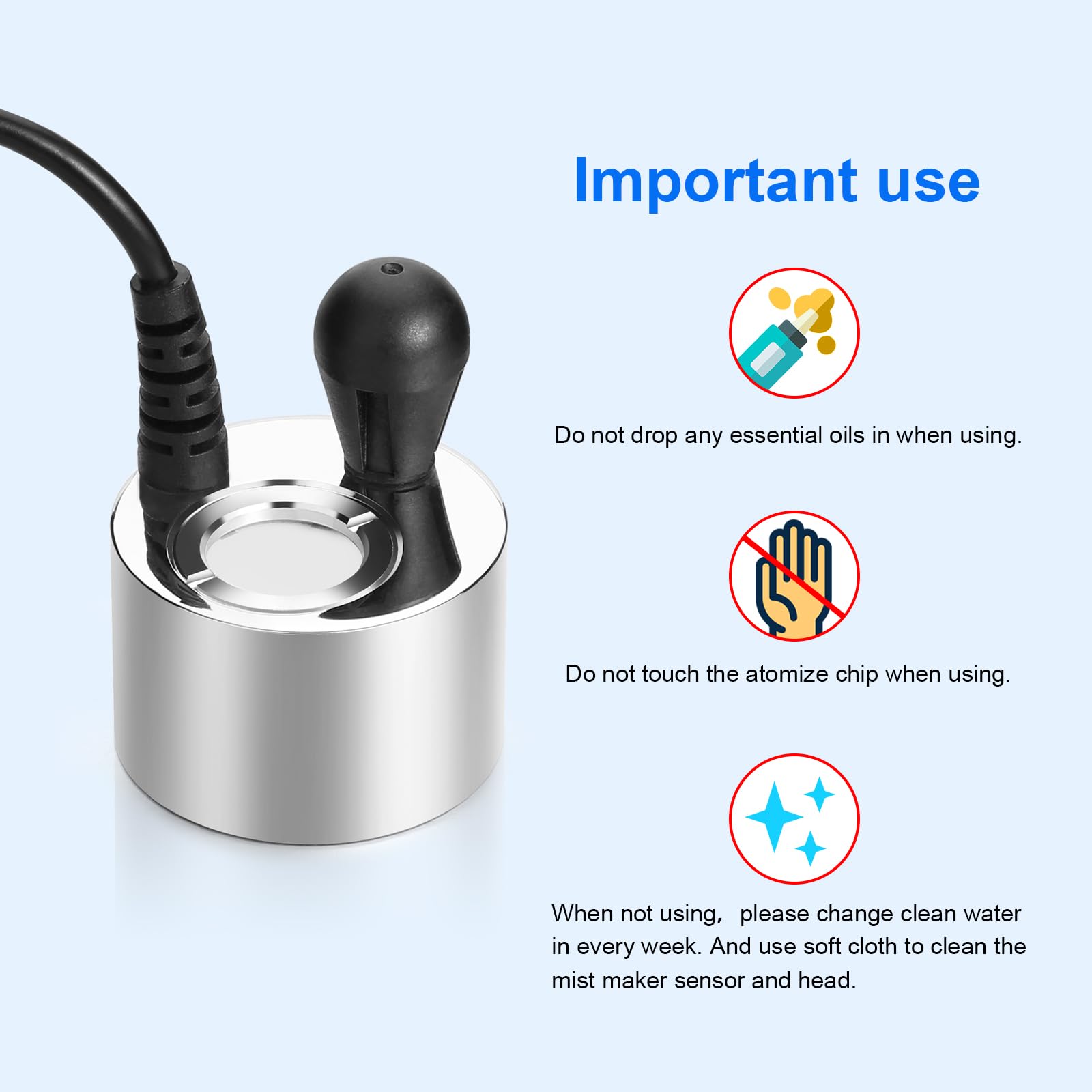 FITNATE Mist Maker Fogger, Aluminium ultraschall nebler, ultraschall Vernebler, mit Fogger Ceramics Discs, für Springbrunnen, Teich, Aquarium, Garten, viele Foggy-Effekt≥400mL/H