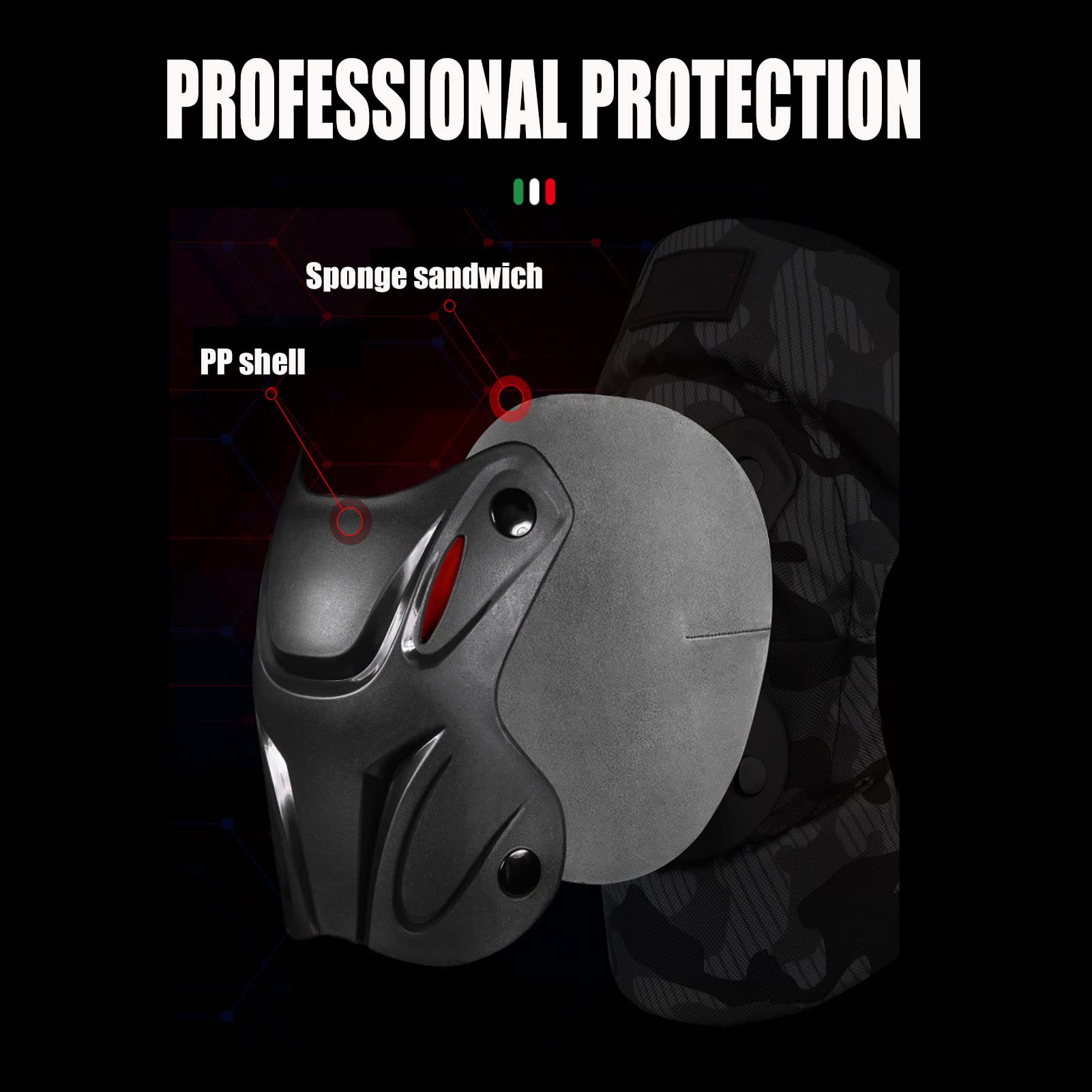 Protege Genoux Moto, Coudière de Protection Moto Protection des Genoux Genouillère Et Moto Cross Adulte Protège Genoux Moto Coudières De Moto Route Moto Genoux, 4 Pcs