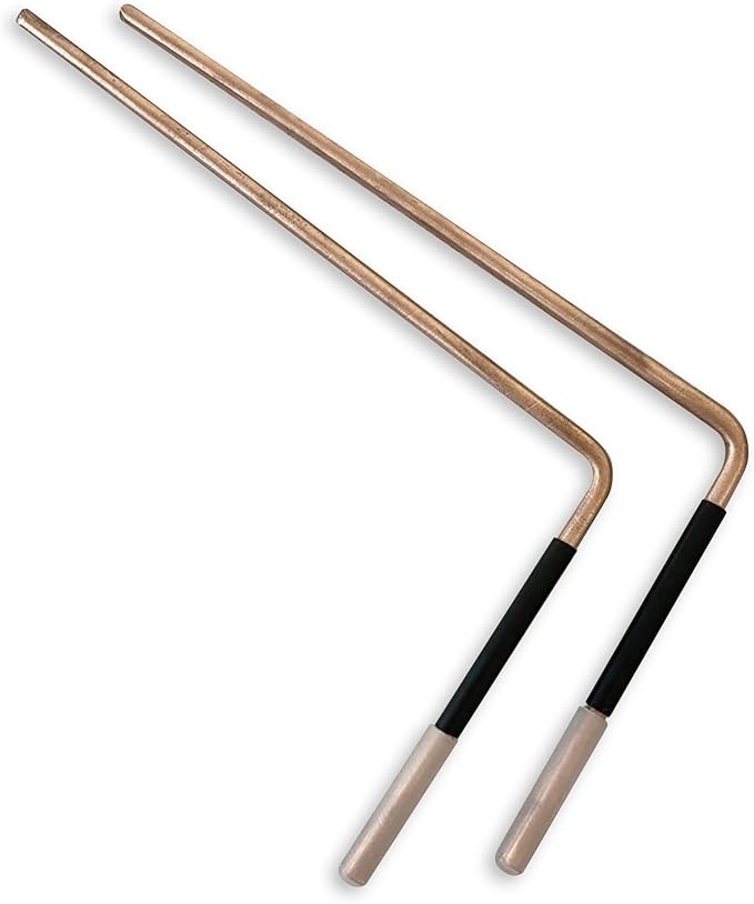 Copper DOWSING Diving RODS with Handles and Instructions for use