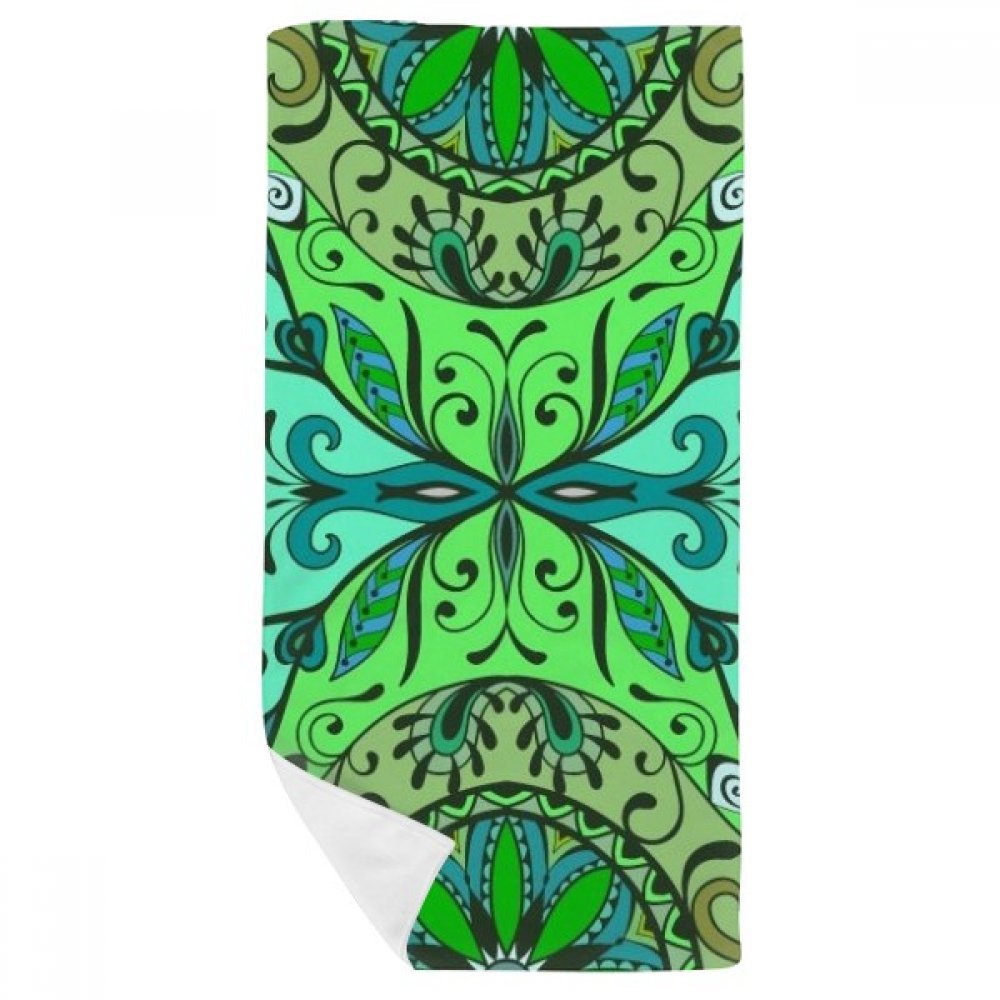 Serviette de bain 35x70cm fleurs européennes en coton doux