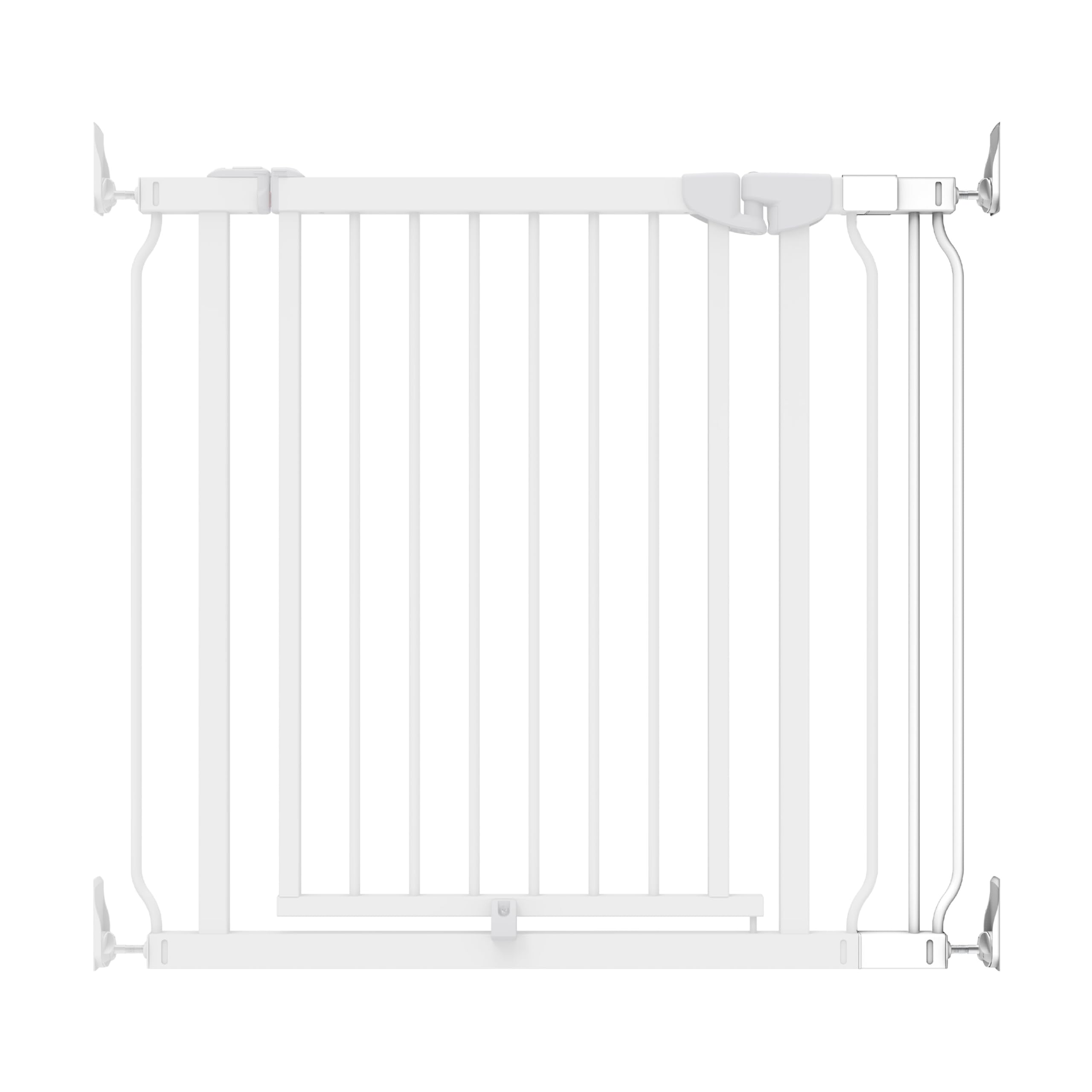 Ingenuity The Doorway Series Easy Install Cancelletto di Sicurezza per Bambini e Cani, Larghezza 73–80 cm, Altezza 75 cm, Montaggio a Pressione o con Viti, Bianco