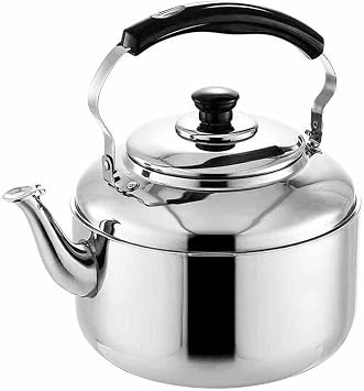 Whistling Tea Kettle for Stove Top Pretty, Large Stainless Steel Tea Kettle Stovetop for Home & Kitchen Size 5L