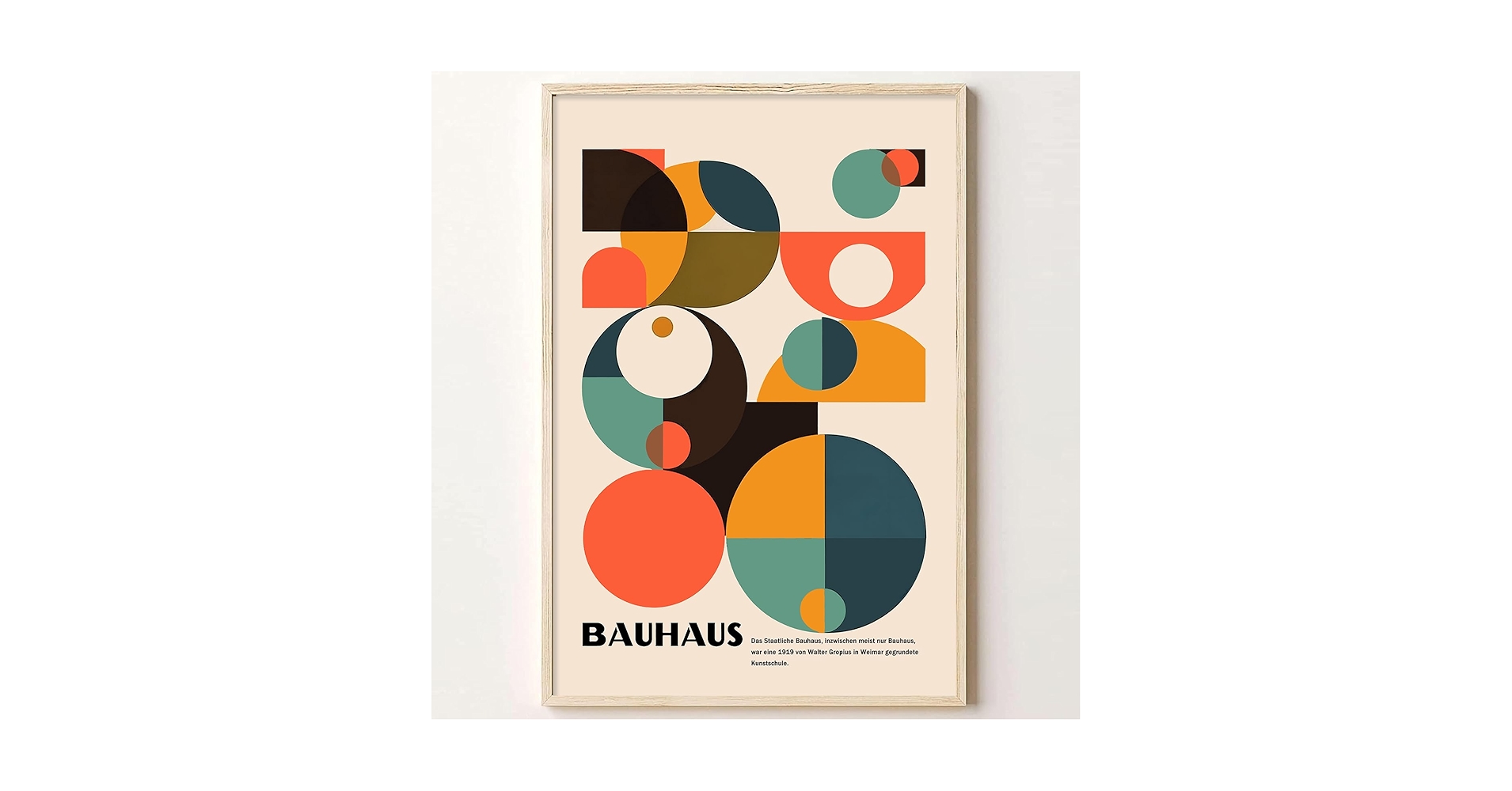 Amazon.com: Bauhaus Canvas Wall Art Abstract Geometric