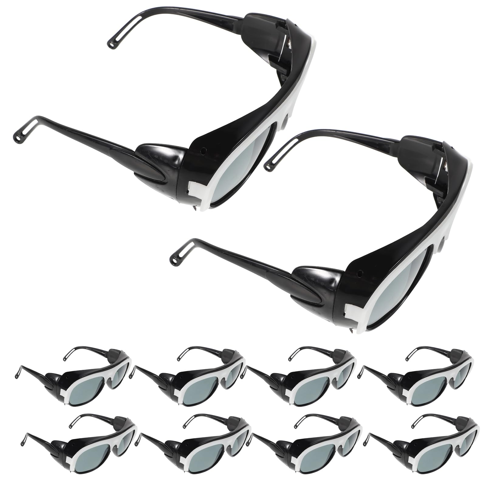 10 Gafas Protectoras para Soldar Vista Clara y Almohadillas Nasales Ajustables, de Vidrio y Plástico, Ideales para Soldadura y Carpintería