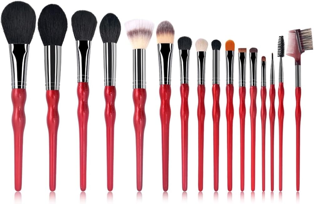16 High-End Wool Makeup Brush Sets for Red Gourd Handle Makeup Tools