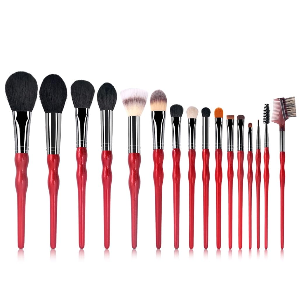 16 High-end Wool Makeup Brush Sets For Red Gourd Handle Tools