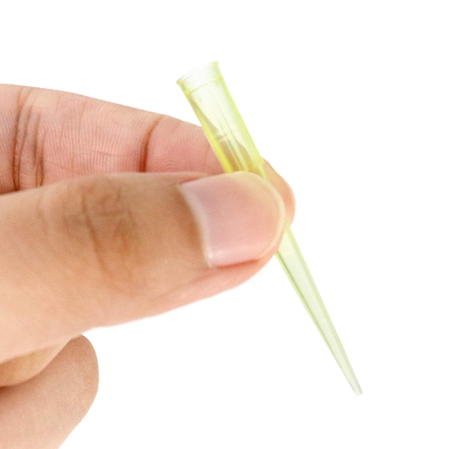 QWORK® 1000pcs pipette punte da 200 ul, progettate per l'uso con un'ampia varietà di pipette, giallo