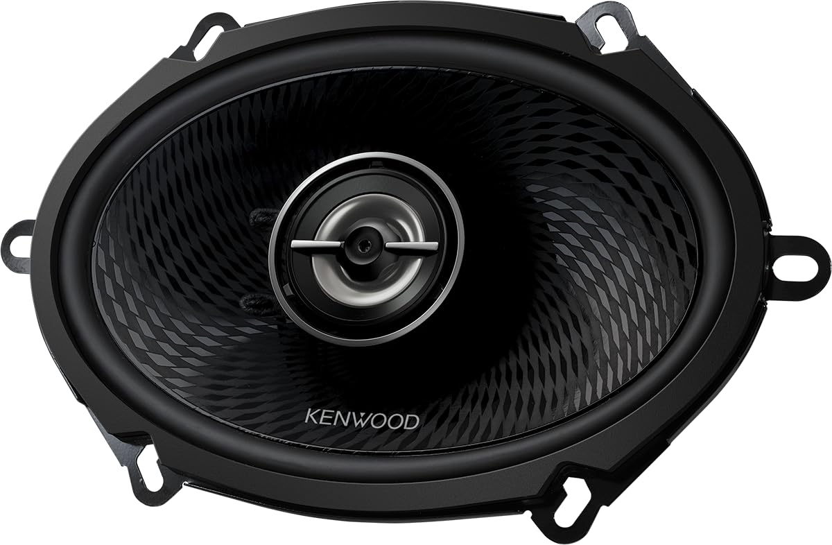 Kenwood KFC-PS5797C Altoparlanti coassiali 5"x7" 2 Vie, 320W Peak/80W RMS, woofer Diamond Array, Tweeter 30 mm al neodimio, Sound Field Enhancer & Acoustic Harmonizer – Nero
