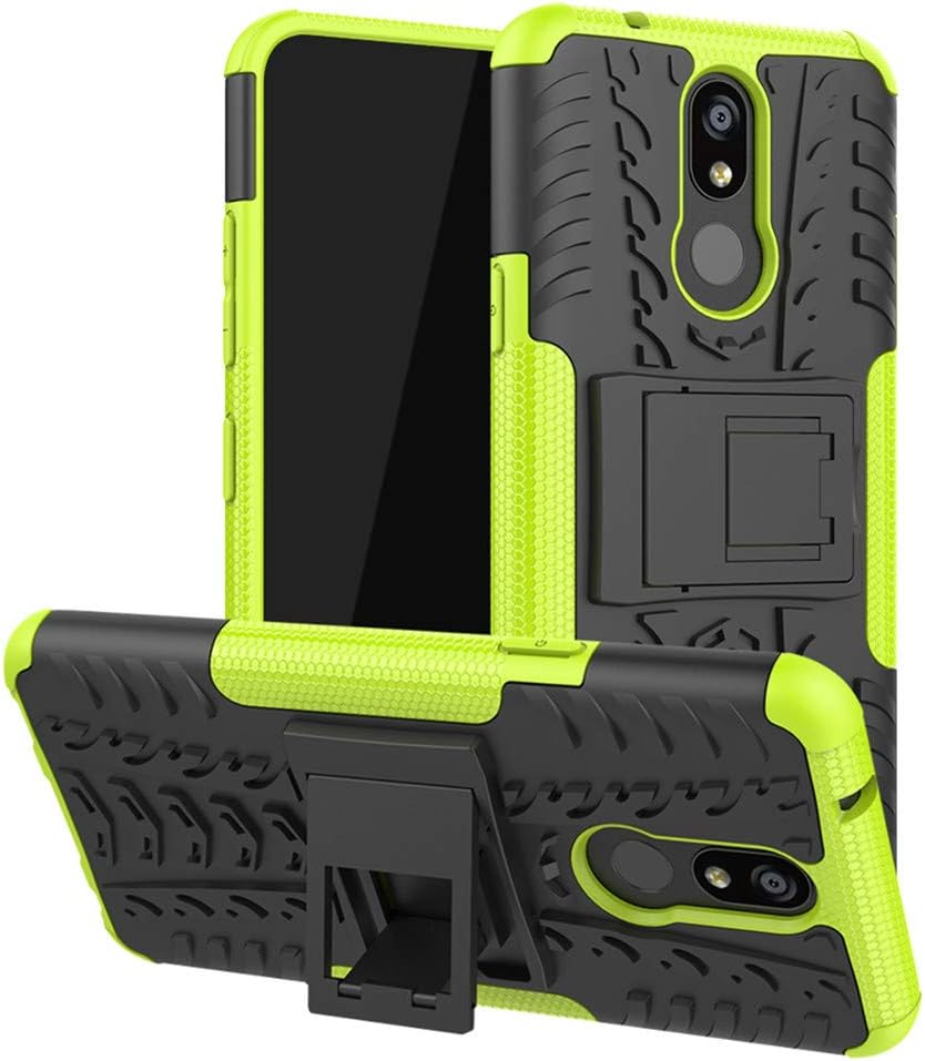 Yiakeng LG K40 Phone Case, LG K40 Case, Heavy Duty Protection with Kickstand Slim Phone Cases for LG K40 (Green)