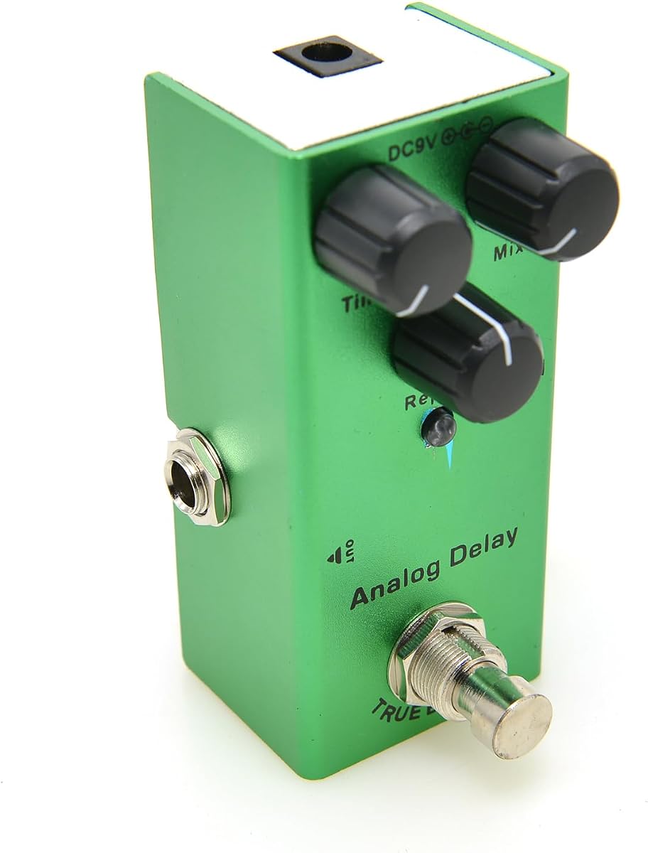 Pedal de efectos de guitarra eléctrica Mini tipo único DC 9V True Bypass (retardo analógico)