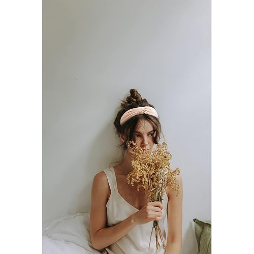 Miniatura 6 de Ondder Diademas para mujer, paquete de 10 diademas de moda con nudo superior, perlas de terciopelo, guepardo, tela tejida para niñas y mujeres,