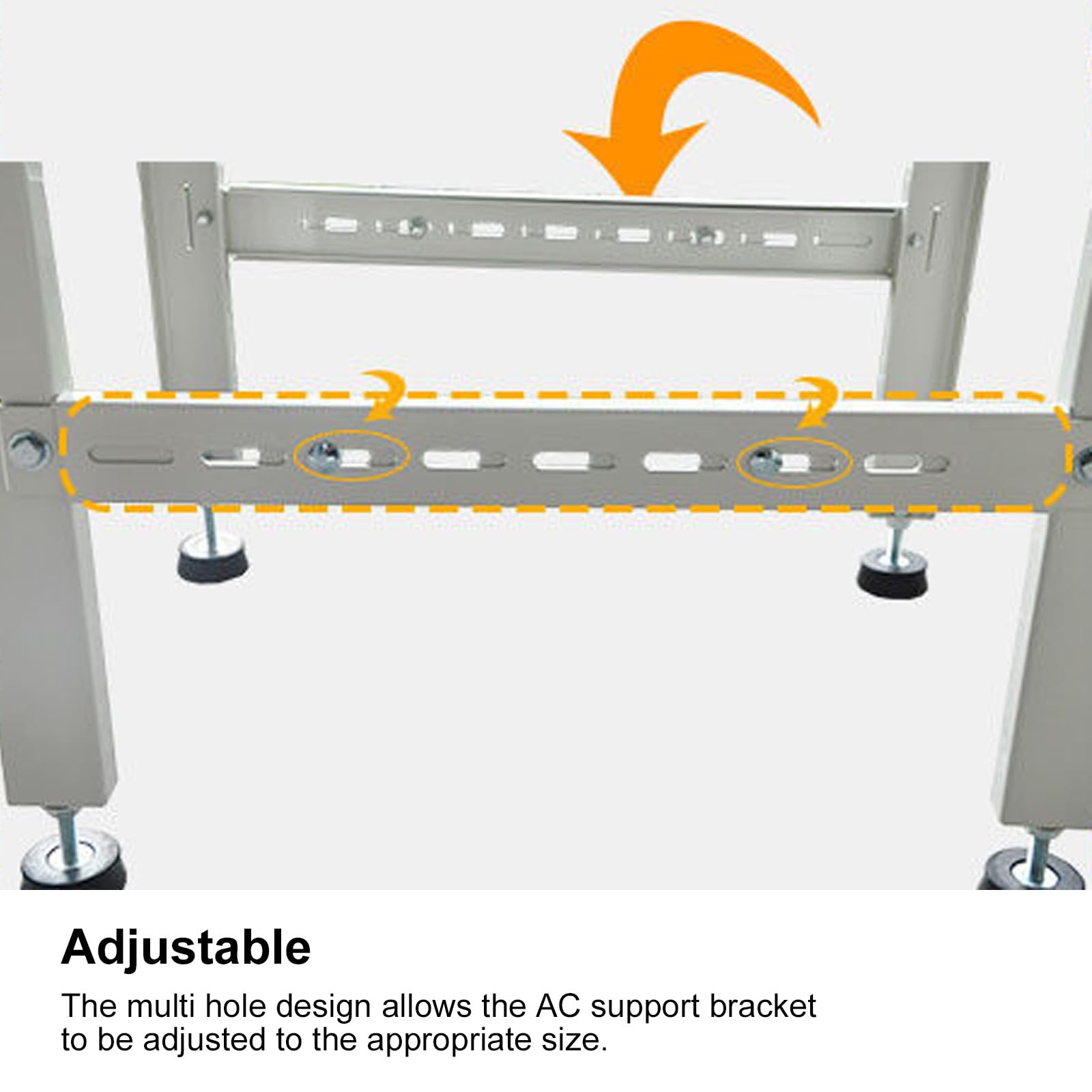 Soporte Aire Acondicionado Exterior, Kit Aire Acondicionado, de Pie, Acero Galvanizado, Capacidad de Carga de 220 Kg