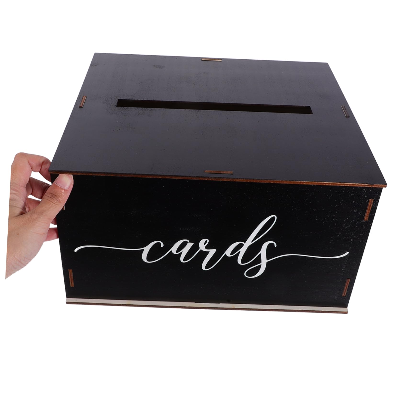 Zerodeko Scatola Carte in Nero per Matrimonio Custodia con per Buste Decorazione e Robusta per Ospiti e Denaro