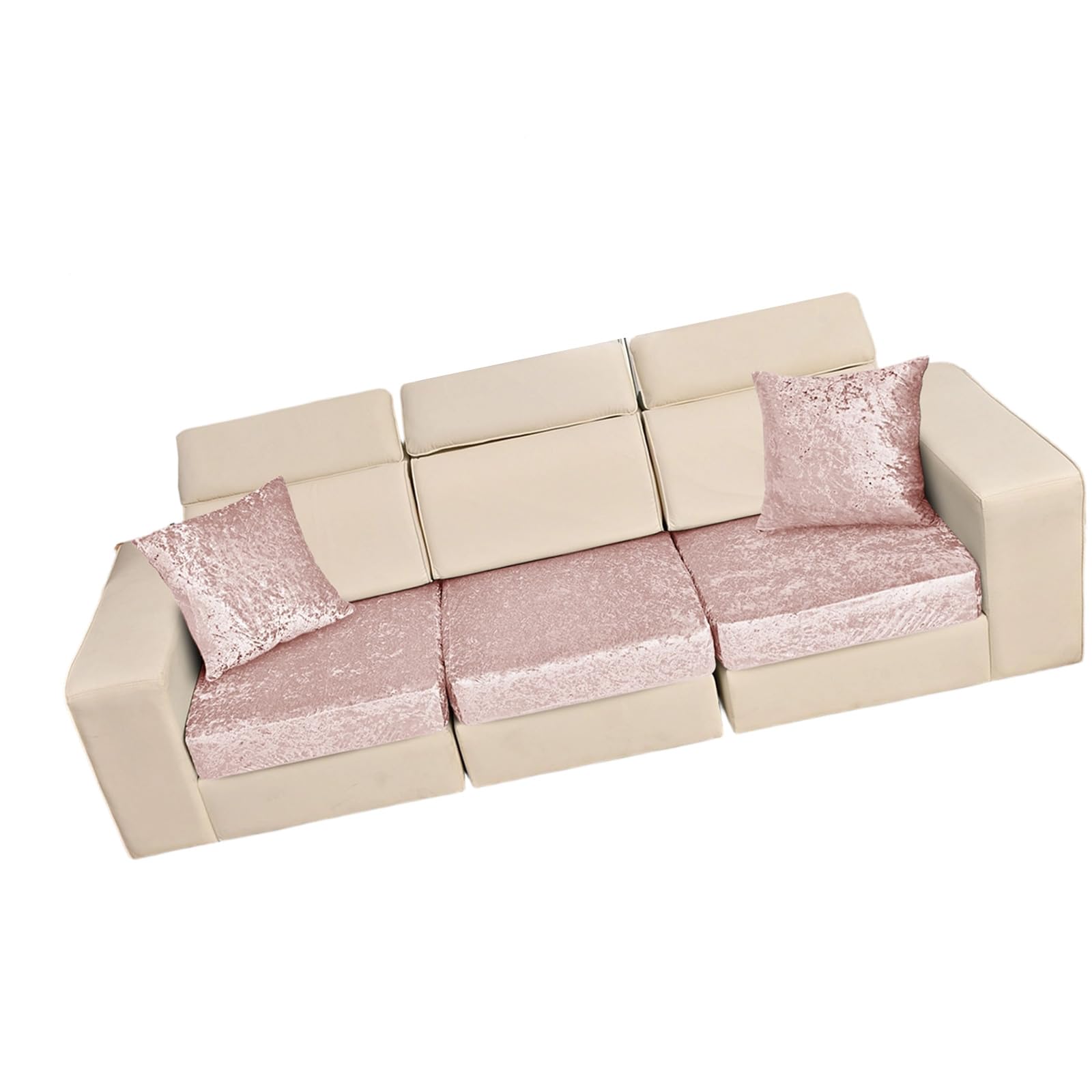 Msioytog Of 5 Stretchable Sofa Cover for Most Types with 2 Throw Pillow Cover Easy to Setups Easy Installion