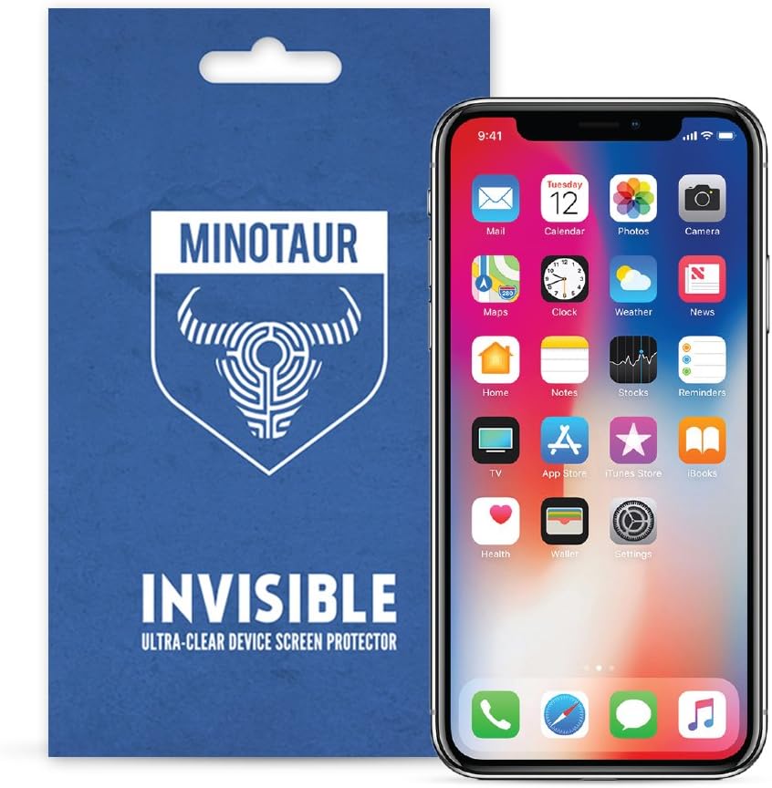 Minotaur Screen Protector for iPhone 11 Pro and iPhone X / XS, Super Clear (6 Screen Protectors)