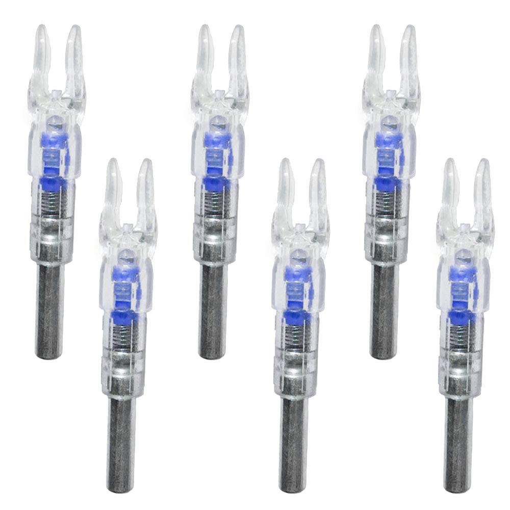 GUGA 6Pcs Lighted Arrow Nocks for Arrows with .244