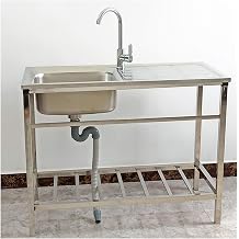 29.5 x15.7 X 29.5 in Single Bowl Sink Workstation Free Standing Kitchen Sink with Storage Shelves Prep & Utility Washing Hand Basin