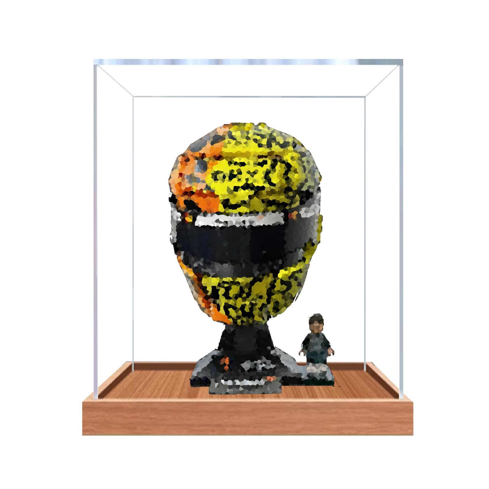Dustproof acrylic Display Case for Le-go 43023 Helmets Model-display box only (StyleB 3mm)