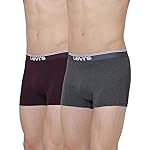 Levi’s 018 Men’s Cotton Solid Trunk – Mid Rise, Outer Elastic Waistband (Pack of 2)