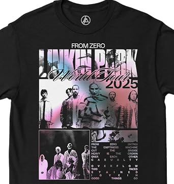 Linkin Park Unisex Adult Official Merch Linkin Park from Zero Box Collage Tee