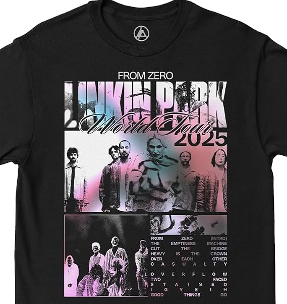 Linkin Park Unisex Adult Official Merch Linkin Park from Zero Box Collage Tee