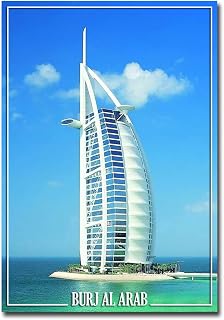 Burj Al Arab a Luxury Hotel in Dubai, United Arab Emirates Fridge Magnet Size 2.5" x 3.5"
