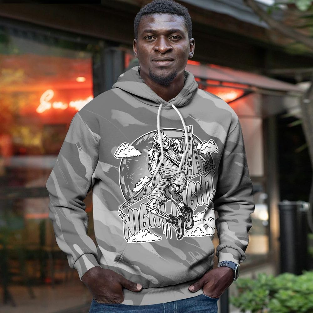 Dunkare Retro Black Wolf Grey 12s Streetwear 3D Hoodie, 12 Wolf Grey Streetwear 3D Hoodie - Money On My Mind Raccoon Brick Unisex Hoodie