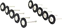 Vista 3 de TEMO 10 cepillos de alambre plano de cerdas de plástico de nailon de 3/4 pulgadas con vástago de 1/8 pulgadas para Dremel y otras herramientas