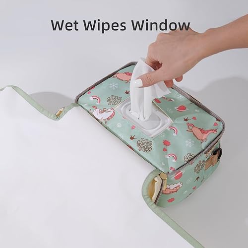 Miniatura 3 de SUNVENO Portabl - Bolsa de pañales con cambiador individual para pañales y toallitas bolsa de viaje para bebé