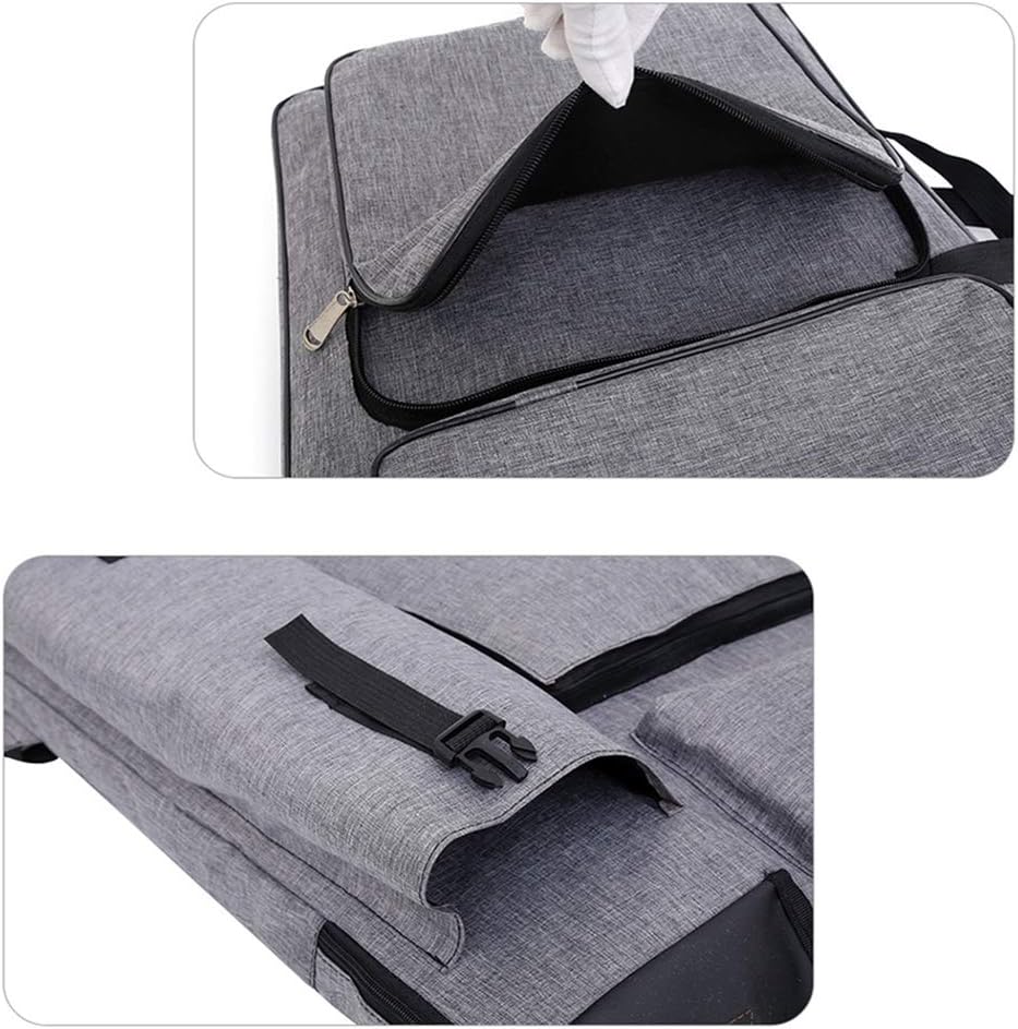HANNA-SHOP Artist Bag Canvas Artist Portfolio Case Carry Backpack Colorized Sketch Board for Art Supplies Storage and Traveling Size (24"x18") (Gray)