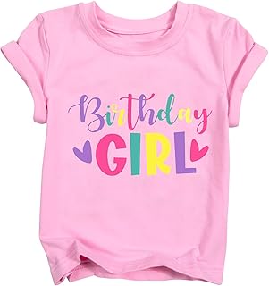 Birthday Girl Shirt for Kids Girls Birthday Outfits Short Sleeve Girls Part Tee Tops