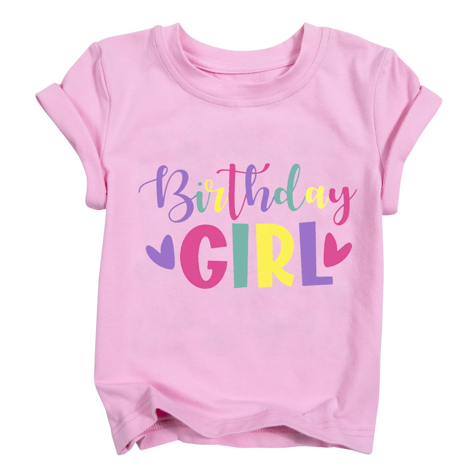 Birthday Girl Shirt for Kids Girls Birthday Outfits Short Sleeve Girls Part Tee Tops