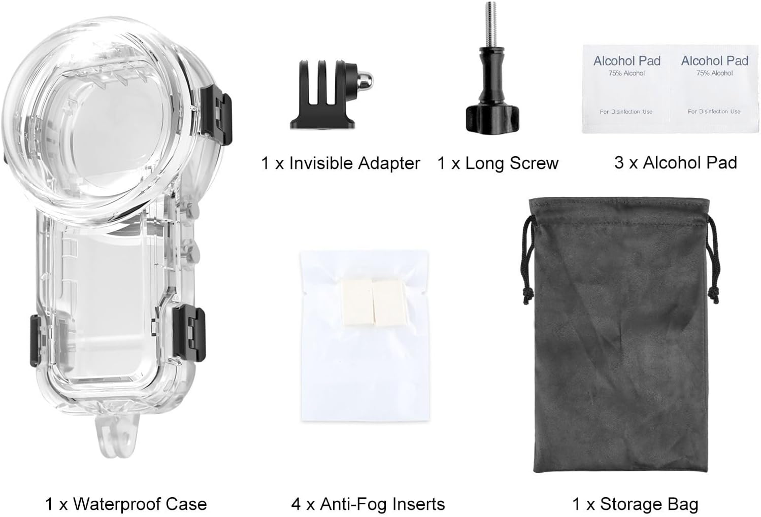 60m Housing Dive Case for 360 Sports Camera Invisible Protective Case Scratch Lens Scratch Camera Housing