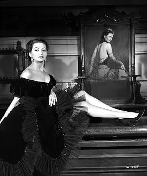 Yvonne Decarlo posed in Sexy Black Outfit in Black and White Photo Print 8 x 10